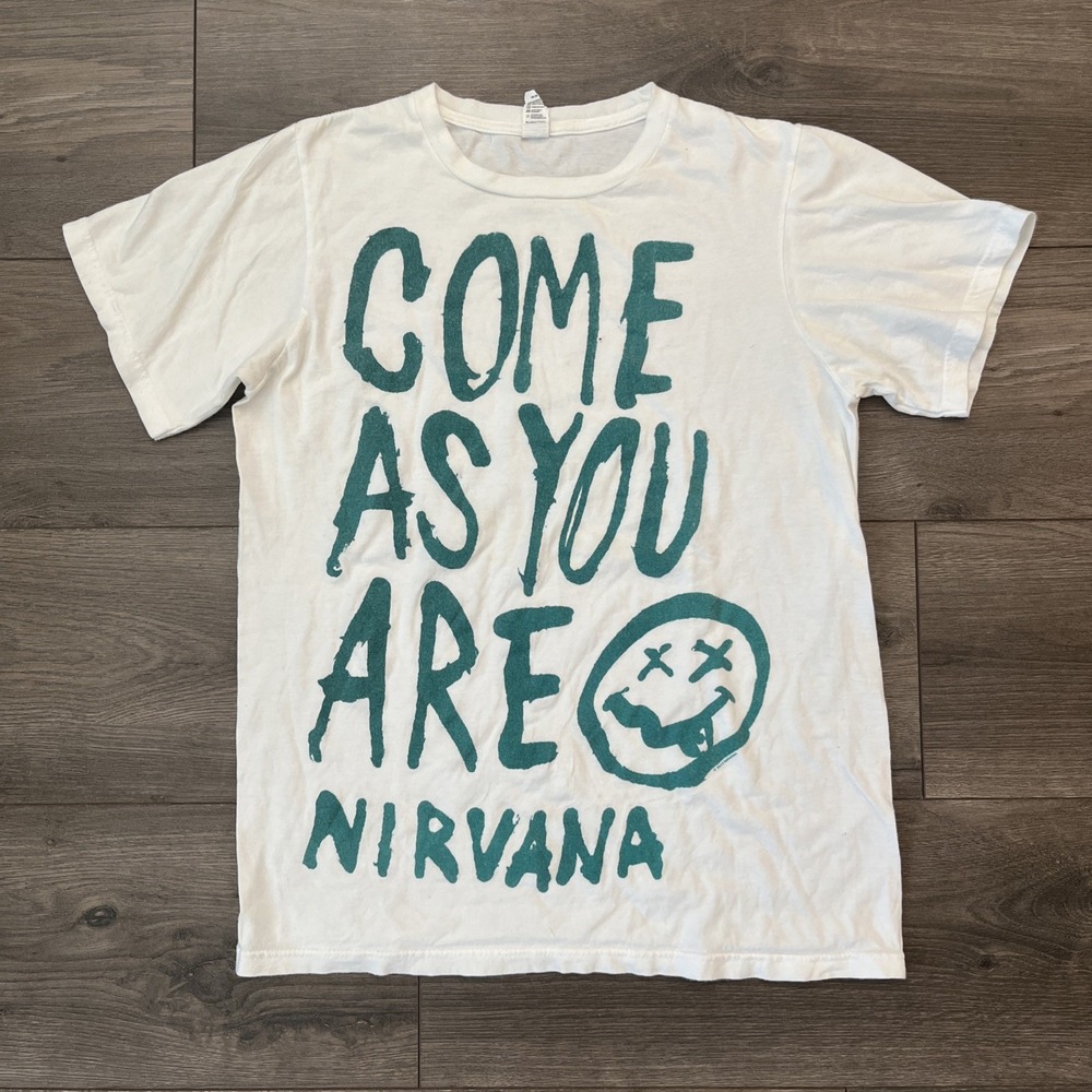Nirvana Come As You Are Mens S 2013 T Shirt White Short Sleeve